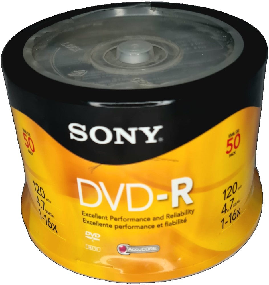 DVD -R 4.7gb 16× 120min Torre c/50 Sony® 50DMR47R54 [Estuche] 27242642997