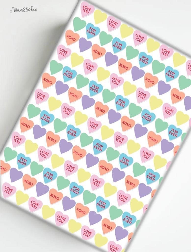 Papel p/Regalo Love You For Ever XOXO 100g 70×50cm Ware’s® Kingdom Hoja 7503006886058 01