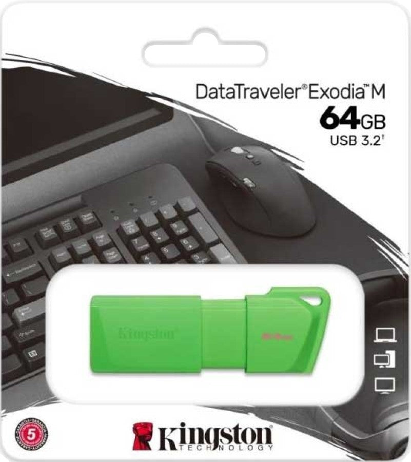 Memoria USB 3.2 Gen1 DataTraveler® 64gb Verde Exodia™ Kingston® KC-U2L64-7 LG [Pieza] 740617336283