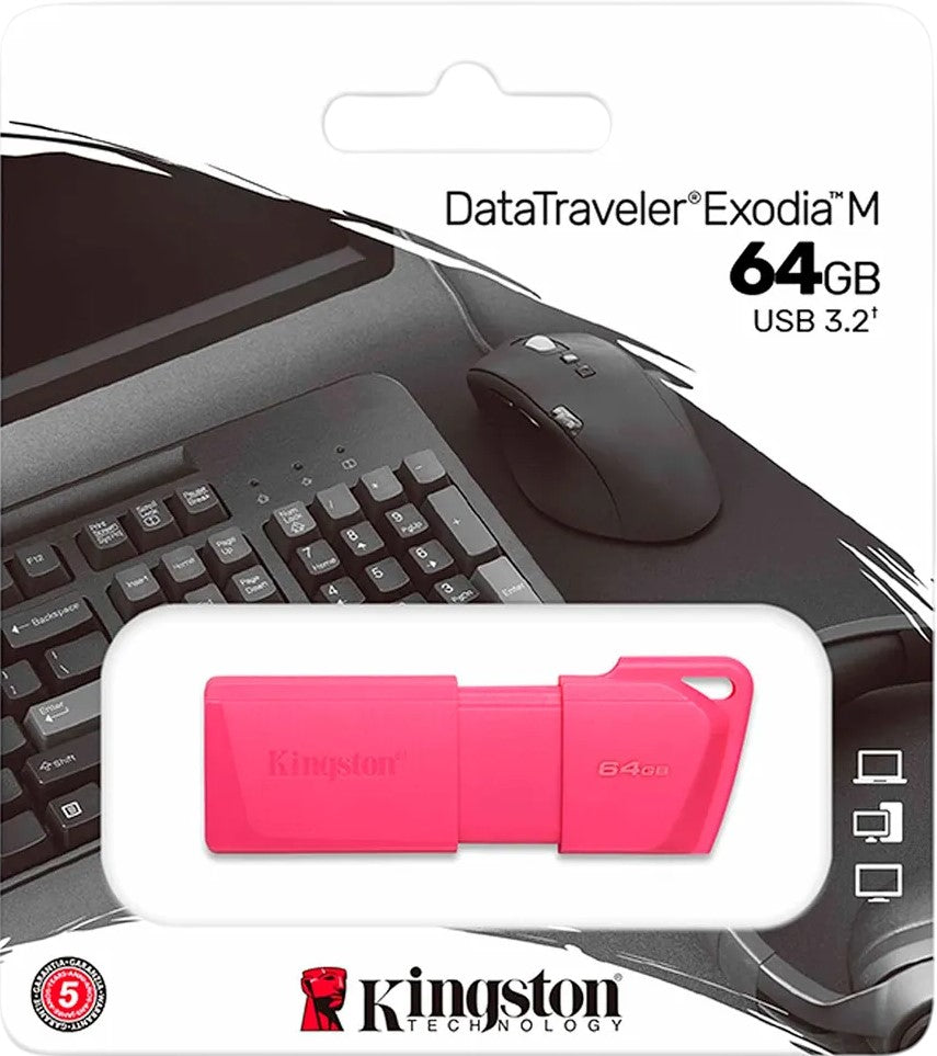 Memoria USB 3.2 Gen1 DataTraveler® 64gb Rosa Exodia™ Kingston® KC-U2L64-7 LN [Pieza] 740617336313 2