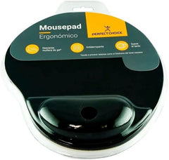 Tapete p/Mouse Ergonómico Gel Negro 25×22×2cm Perfect Choice® PC-041078 [Pieza] 615604041078