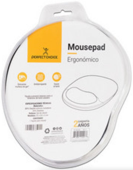 Tapete p/Mouse Ergonómico Gel Negro 25×22×2cm Perfect Choice® PC-041078 [Pieza] 615604041078 2