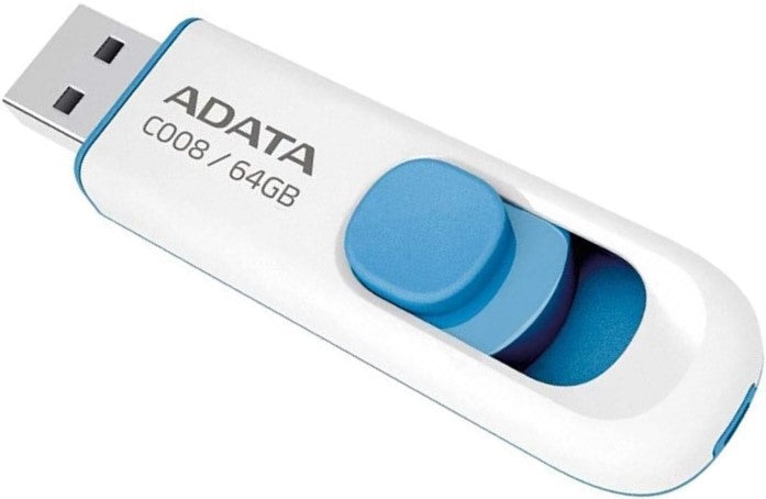 Memoria USB 2.0 Retractil 64gb Blanco-Azul CLASSIC ADATA® AC008-64G-RWE [Pieza] 4713435791462 3