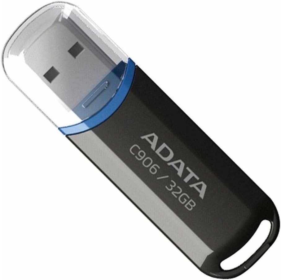 Memoria USB Tipo A 2.0 c/Tapa 32gb Negro/Transpare C906 ADATA® AC906-32G-RBK [Pieza] 4713435791912