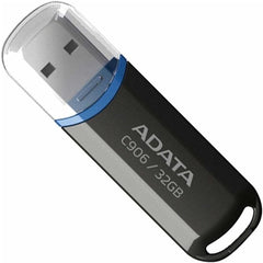 Memoria USB Tipo A 2.0 c/Tapa 32gb Negro/Transpare C906 ADATA® AC906-32G-RBK [Pieza] 4713435791912