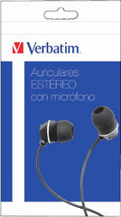 Audífonos Alámbricos Estéreo c/Micrófono 3.5mm Negro Verbatim® 99726 [Pieza] 23942997269 2
