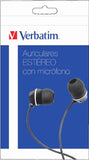 Audífonos Alámbricos Estéreo c/Micrófono 3.5mm Negro Verbatim® 99726 Pieza 23942997269 2