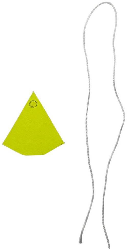 Etiqueta p/Precios c/Hilo Forma Diamante c/100 Nº104 Amarillo Neón 30×25mm Proesa® Bolsa 03