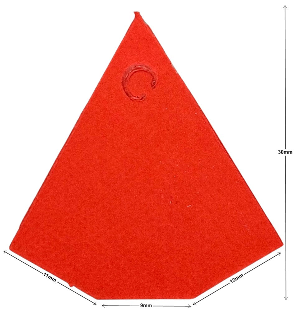 Etiqueta p/Precios c/Hilo Forma Diamante c/100 Nº104 Rojo Neón 30×25mm Proesa® Bolsa 02