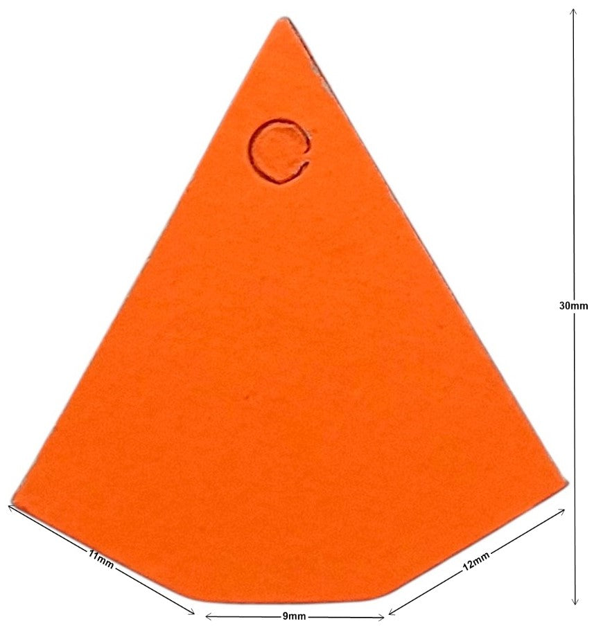 Etiqueta p/Precios c/Hilo Forma Diamante c/100 Nº104 Naranja Neón 30×25mm Proesa® Bolsa 02