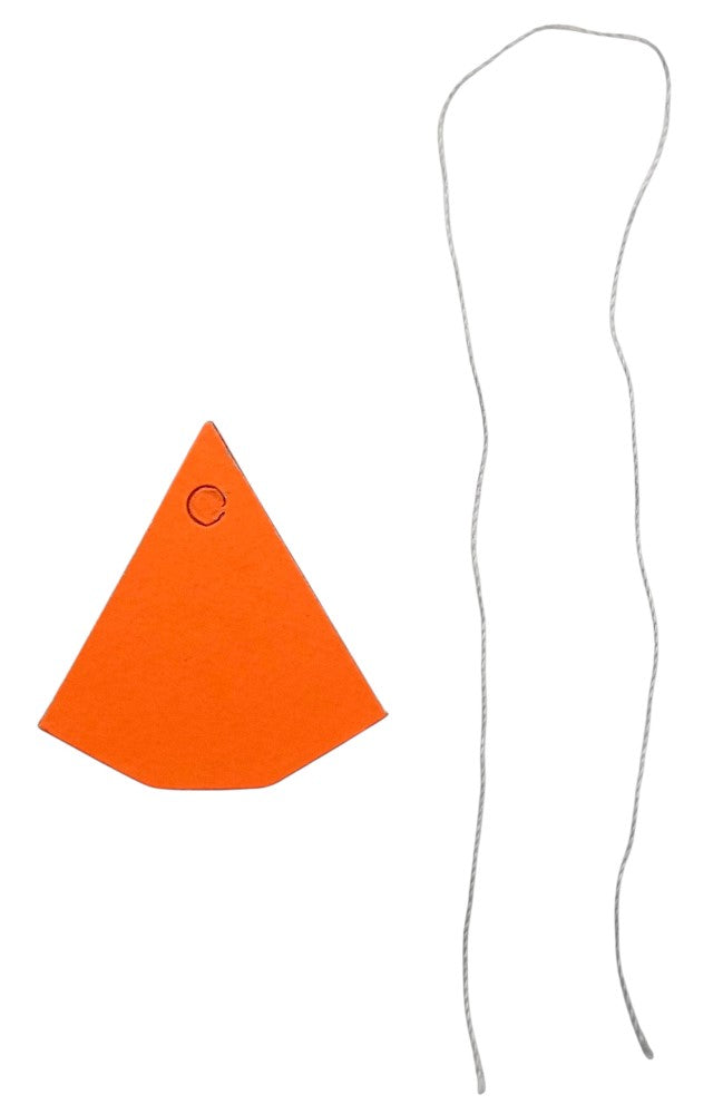 Etiqueta p/Precios c/Hilo Forma Diamante c/100 Nº104 Naranja Neón 30×25mm Proesa® Bolsa 03