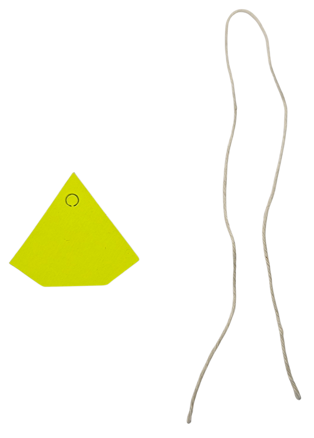 Etiqueta p/Precios c/Hilo Forma Diamante c/100 Nº105 Amarillo Neón 30×30mm Proesa® Bolsa 03