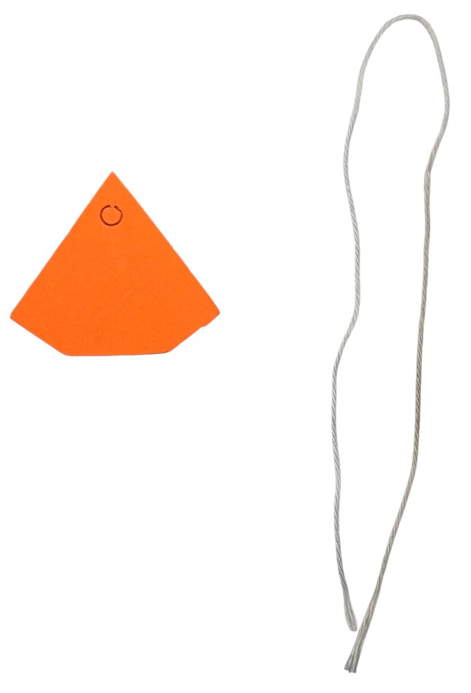 Etiqueta p/Precios c/Hilo Forma Diamante c/100 Nº105 Naranja Neón 30×30mm Proesa® Bolsa 03