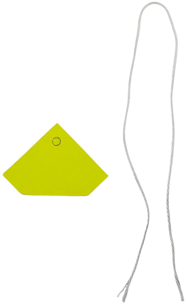 Etiqueta p/Precios c/Hilo Forma Diamante c/100 Nº106 Amarillo Neón 28×42mm Proesa® Bolsa 03
