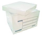 Caja Archivo de Plástico 38.5×31×25cm Tapa Separada Carta CARTONPLAST® Pieza 01