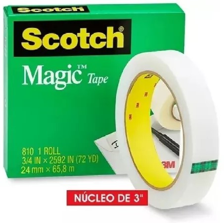 Cinta Adhesiva Invisible #810 Mágica Invisible 24mm×65m 3M® 70-0160-7705-2 [Pieza] 21200590603