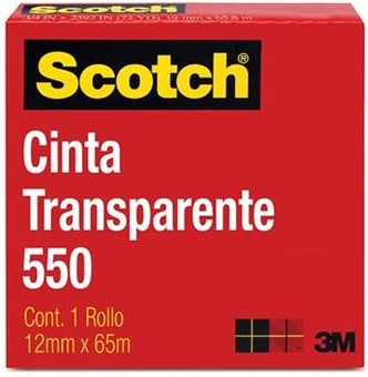 Cinta Adhesiva #550 Scotch® Transparente 12mm×65m 3M® 00518270 Pieza 21200518270