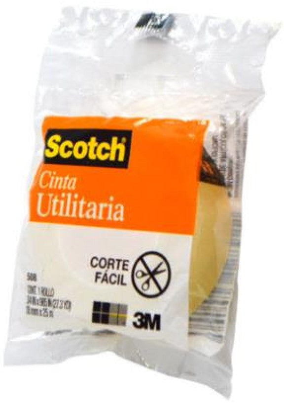 Cinta Adhesiva #508 Scotch® Utilitaria Transparente 18mm×25m 3M® Pieza 7501023128922