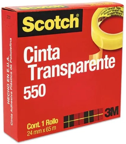 Cinta Adhesiva #550 Scotch® Transparente 24mm×65m 3M® 5502465 Pieza 21200518300 02