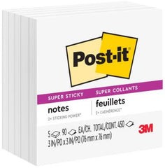 Notas Adhesivas Post-it® 5 Block c/90 hj 450hj Blanco 3×3" 3M® 654-5SSW [Paquete] 51141945682