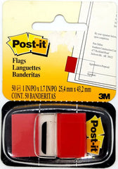 Notas Adhesivas (bandera) Post-It® c/50 Rojo 1×1.7" 3M® 680-1 [Pieza] 21200665202 3