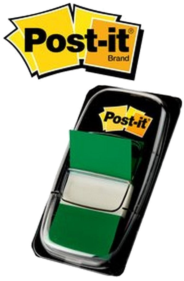 Notas Adhesivas (bandera) Post-It® c/50 Verde 1×1.7" 3M® 680-3 [Pieza] 21200665226