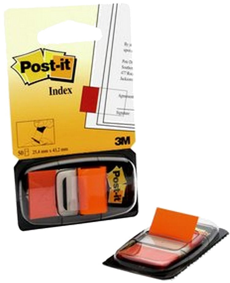 Notas Adhesivas (bandera) Post-It® c/50 Naranja 1×1.7" 3M® 680-4 [Pieza] 21200666933