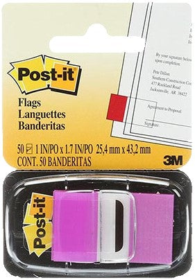 Notas Adhesivas (bandera) Post-It® c/50 Violeta 1×1.7" 3M® 680-8 [Pieza] 21200667411 2