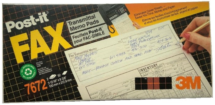 Notas Adhesivas Post-It® 2 Block c/50 hjs 100hj Mensaje Fax 4×8" 3M® 7672 [Paquete] 21200726644 3