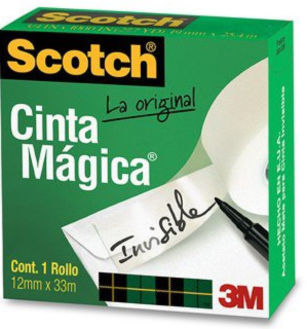 Cinta Adhesiva Invisible #810 Mágica Scotch® Invisible 12mm×33m 3M® 70-0160-7698-9 Pieza 21200590535