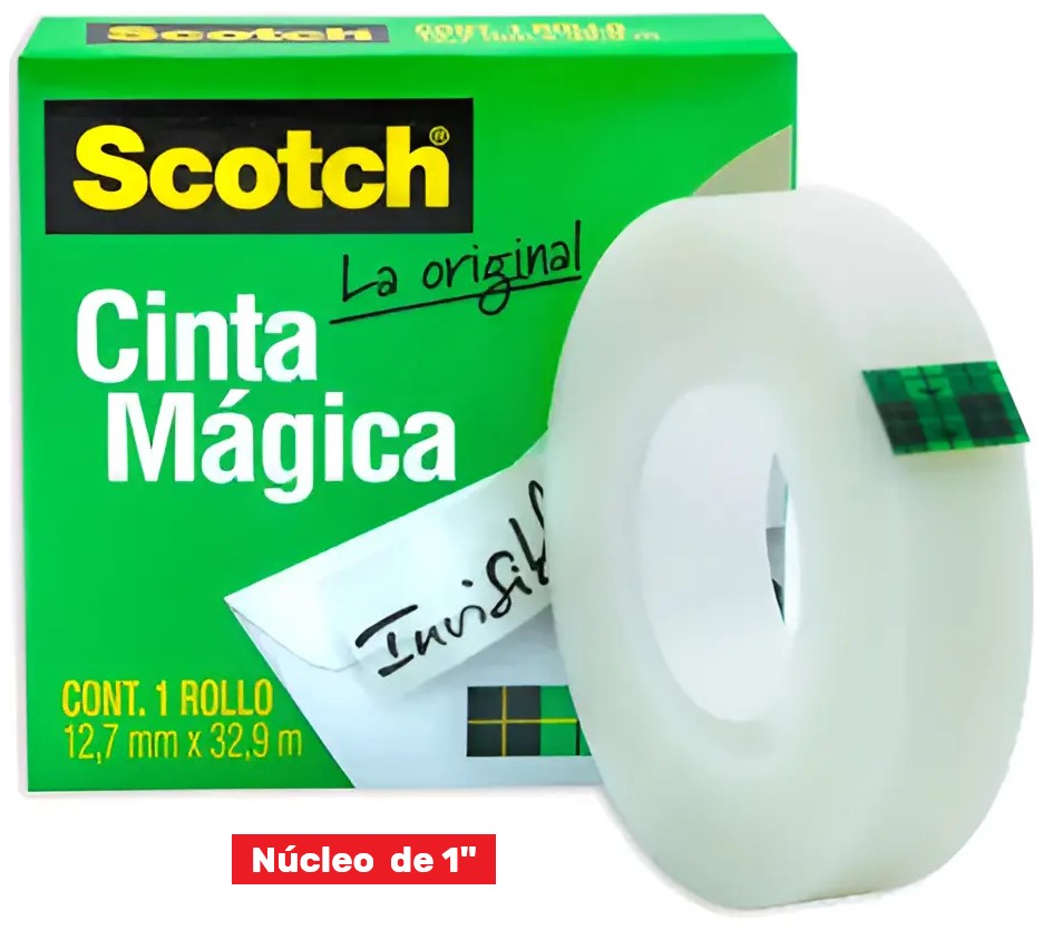 Cinta Adhesiva Invisible #810 Mágica Scotch® Invisible 12.7mm×33m 3M® 70-0160-7698-9 [Pieza] 21200590535 Imagen principal del producto