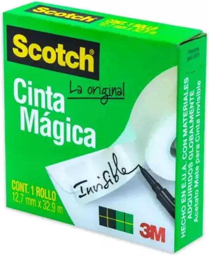 Cinta Adhesiva Invisible #810 Mágica Scotch® Invisible 12.7mm×33m 3M® 70-0160-7698-9 [Pieza] 21200590535 2