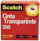 Cinta Adhesiva #550 Scotch® Transparente 19mm×33m 3M® 9-1933-BX Pieza 21200518287