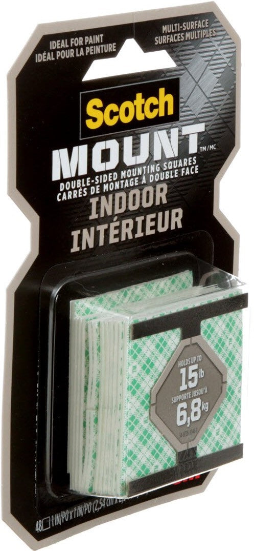 Cinta Adhesiva Doble Cara #111H de Espuma p/Montaje c/48 Blanco 25×25mm 3M® 70009117790 [Pieza] 51131769960