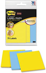 Etiqueta Adhesiva Post-It® Removible 75hjs Azul-Amarillo 2.9×2.9" 3M® 2900-BY [Pieza] 51141256658