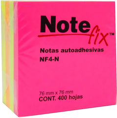 Notas Adhesivas Notefix® 4 Block c/100h 400hj Colores Neón 3×3" 3M® NF4-N [Paquete] 21200520815