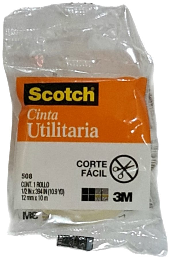 Cinta Adhesiva #508 Scotch® Transparente 12mm×10m 3M® 3MPCINAB033 Pieza 7501023128953