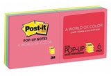 Notas Adhesivas Repuesto Post-It® Pop-up 6b c/100h 600hj ColoresCapeTown 3×3" 3M® R330-AN Paquete 21200719998