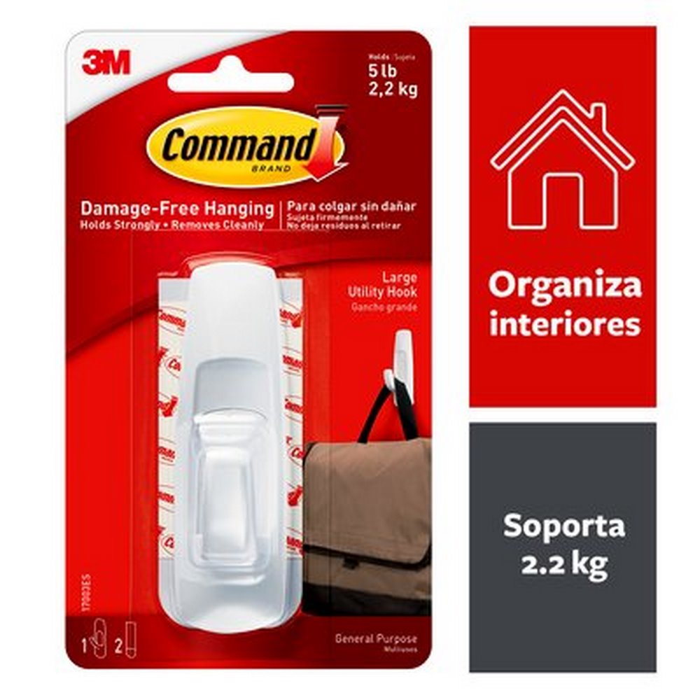 Gancho Command™ Large Utility Autoadherible Grande 3M® 17003ES [Pieza] 51131651425