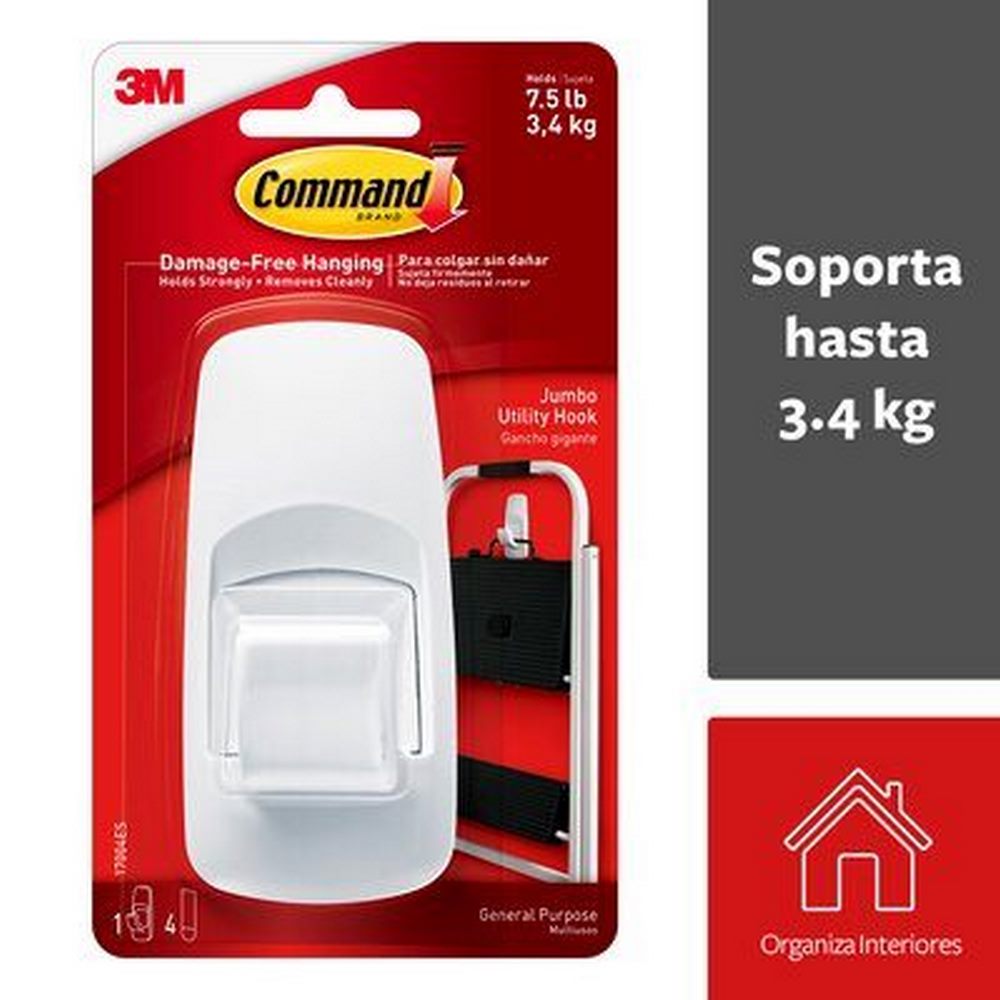 Gancho Command™ Autoadherible Jumbo 3M® 17004ES [Pieza] 51131705340