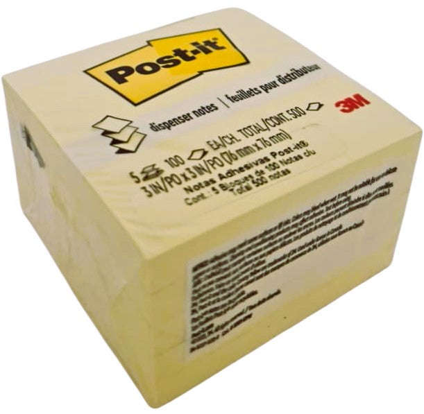 Notas Adhesivas Repuesto Post-It® Pop-up 5b c/100h 500hj Amarillo 3×3" 3M® R330 [Paquete] 638060280508 Imagen principal del producto