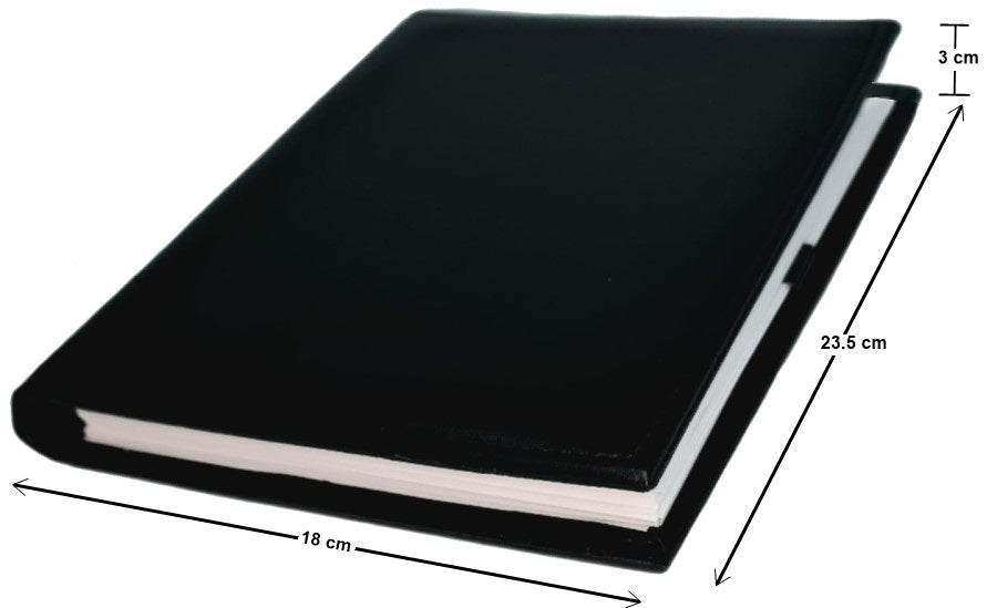 Agenda 2026 Curpiel Diaria medio Oficio Negro 18×23.5cm Creativida [Pieza] 2