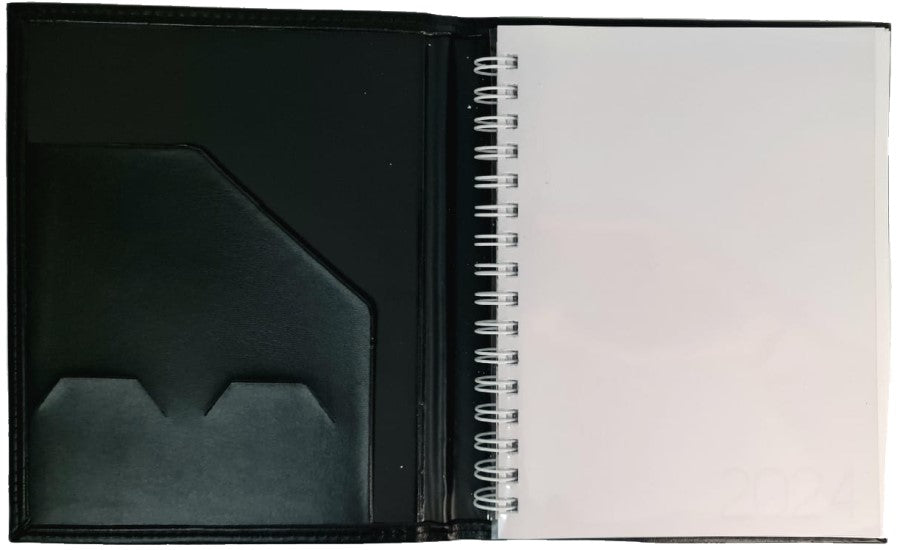 Agenda 2026 Curpiel Diaria medio Oficio Negro 18×23.5cm Creativida [Pieza] 3