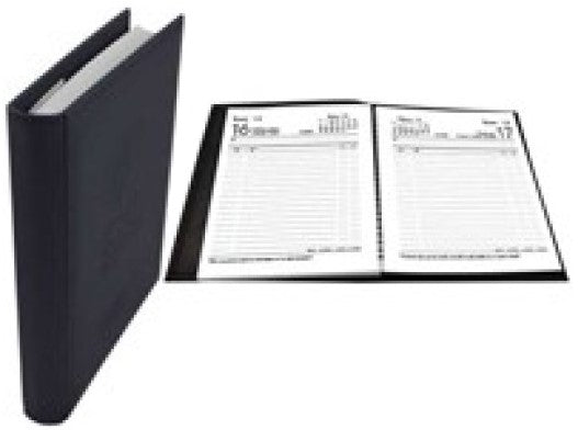 Agenda 2026 Curpiel Diaria medio Oficio Negro 18×23.5cm Creativida [Pieza] 5