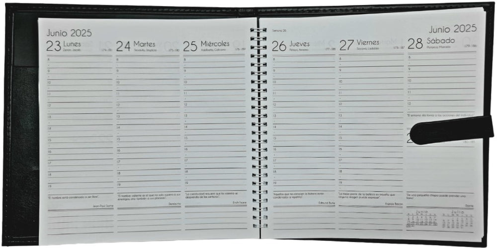 Agenda 2025 Curpiel Ejecutiva Negro 23×23.5cm Creativida [Pieza] 7501099319286