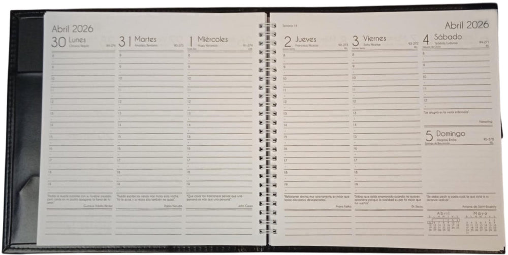 Agenda 2026 Curpiel Ejecutiva Negro 23×23.5cm Creativida [Pieza] 7501099319286