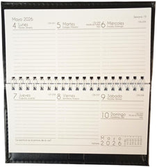 Agenda 2026 Curpiel Cartera-Inglesa Negro 9.5×18cm Creativida [Pieza] 7501099320244