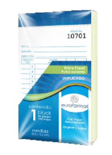 Block Bilera Autocopia 50 Juegos 8.5×14cm euroformas® ER0152 [Pieza] 7501523723764