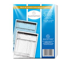 Block Remisiones paquete c/3 Autocopia DA 22 Juegos ¼ Carta euroformas® ER0005 7501523721098