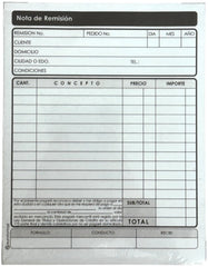 Block Remisiones Duplicado pakc3 Autocopia DA 22 Juegos ¼ Carta euroformas® ER0005 [Paquete] 7501523721098 3